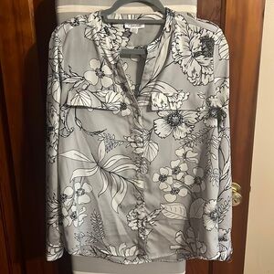 Floral Calvin Klein button down blouse